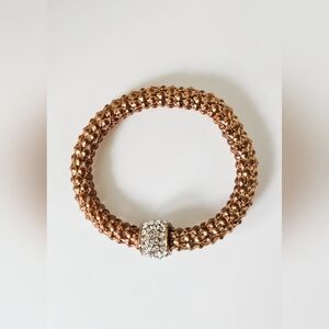 Rose gold-toned popcorn chain bracelet